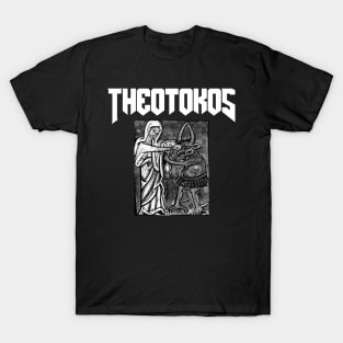 Theotokos Mary Punching The Devil Doom Parody T-Shirt